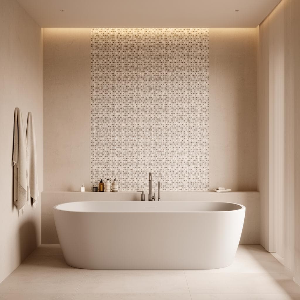 Wellness-Bad mit Mosaikwand